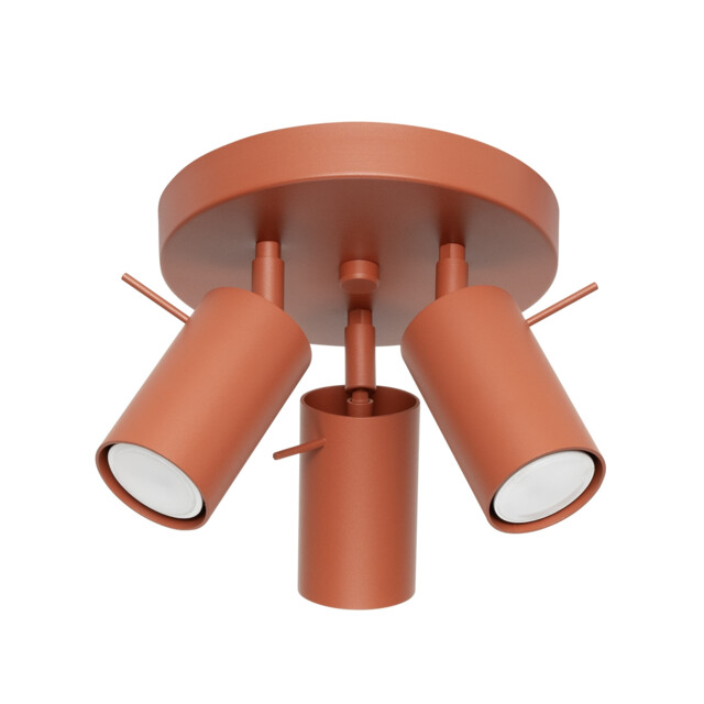 Ring Modern Ceiling Spotlight Cluster 3 Light Red Ochra - image 1
