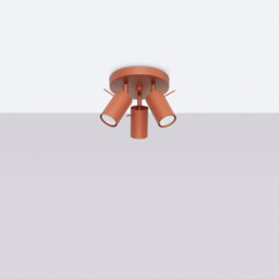 Ring Modern Ceiling Spotlight Cluster 3 Light Red Ochra - thumbnail 2