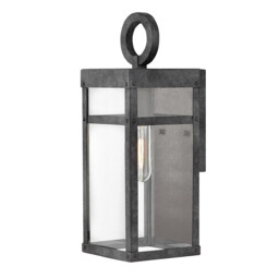 Hinkley Porter Outdoor Wall Lantern Aged Zinc, IP44