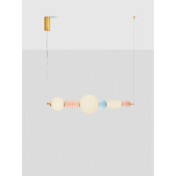 Obrie Bar Pendant Ceiling Light Glossy Brushed Gold, Pink, Blue, Orange Triac Dimmable LED 28W 1680lm 3000K - thumbnail 5