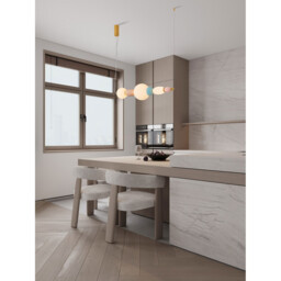 Obrie Bar Pendant Ceiling Light Glossy Brushed Gold, Pink, Blue, Orange Triac Dimmable LED 28W 1680lm 3000K - thumbnail 2