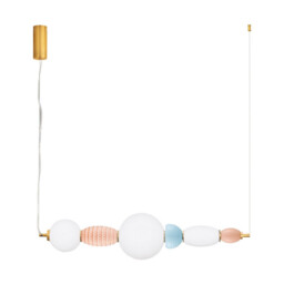 Obrie Bar Pendant Ceiling Light Glossy Brushed Gold, Pink, Blue, Orange Triac Dimmable LED 28W 1680lm 3000K - thumbnail 1
