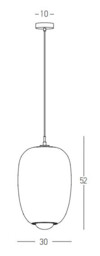 Oresta Dome Pendant Ceiling Light Smoked Glass - Gold Matt 1xG9 LED - Driver Not Included - thumbnail 5
