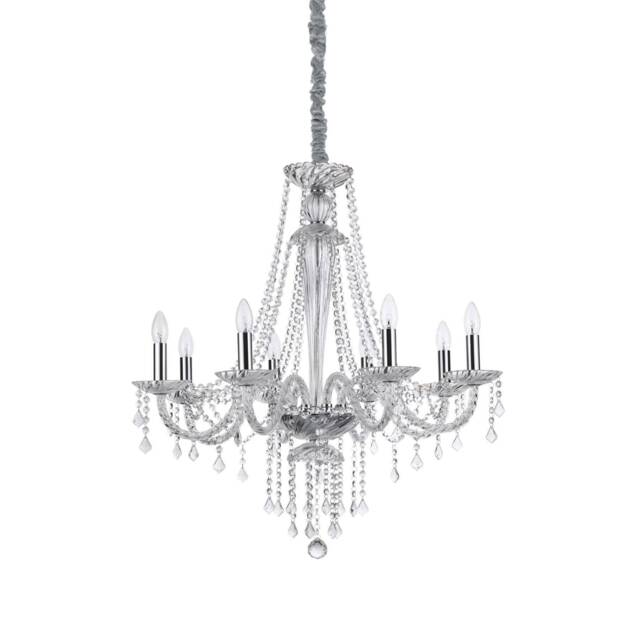 Amadeus 8 Light Pendant Light Trasparent, E14 - image 1