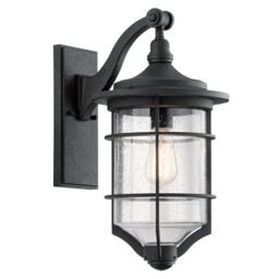 Royal Marine 1 Light Medium Outdoor Wall Lantern Black IP44, E27 - thumbnail 1