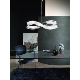 Duna E27 Pendant 4 Light L1 Curved, Polished Chrome - thumbnail 3