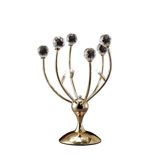 Xeena Table Lamp 3 Light G4 French Gold/Crystal, NOT LED/CFL Compatible - image 1