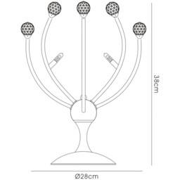 Xeena Table Lamp 3 Light G4 French Gold/Crystal, NOT LED/CFL Compatible - thumbnail 3