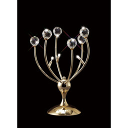 Xeena Table Lamp 3 Light G4 French Gold/Crystal, NOT LED/CFL Compatible - thumbnail 2