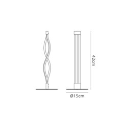 Sahara Table Lamp 6W 2800K, 420lm, Brown Oxide, White Acrylic - thumbnail 2