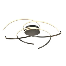 Cadence Integrated LED Semi Flush Ceiling Light Black 2700-5000K Remote Control - thumbnail 5