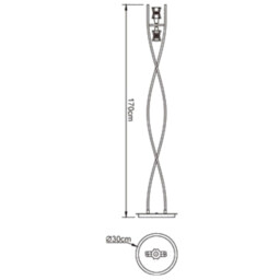 Alaska Floor Light G9 2 Light G9, Satin Nickel Item Weight: 19.1kg - thumbnail 3