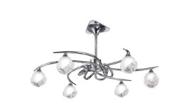 Fragma Telescopic Semi Flush Convertible 6 Light G9, Polished Chrome - thumbnail 5