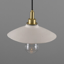 Pyrus Bathroom Pendant, Matte White Striped, Satin Brass, IP44 - thumbnail 2
