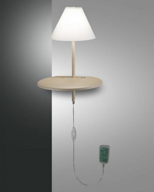 Goodnight Integrated LED Wall Light Dove Grey / Beige Glass