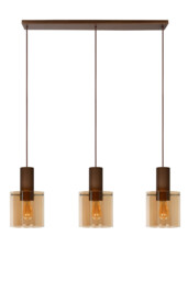 Toledo Vintage Bar Pendant Light - Ø 20cm - 3xE27 - Amber - thumbnail 2