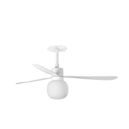 Amelia Recessed 132cm Ceiling Fan Matt White 2700K