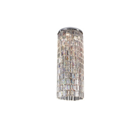 Torre Pendant 40cm Plate & Mirror Only 5 Light GU10 Polished Chrome/Crystal To Order 46 Hooka