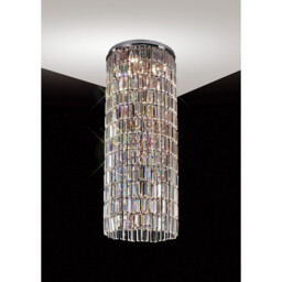 Torre Pendant 40cm Plate & Mirror Only 5 Light GU10 Polished Chrome/Crystal To Order 46 Hooka - thumbnail 2