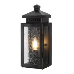 Matlock 1 Light Outdoor Wall Lantern Light Old Bronze IP43, E14 - thumbnail 1