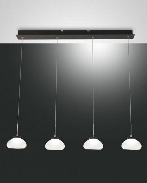 Arabella LED Straight Bar Pendant Ceiling Light White Glass - image 1