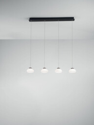 Arabella LED Straight Bar Pendant Ceiling Light White Glass - thumbnail 2