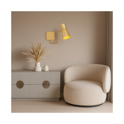Lord Adjustable Reading Wall Light Gold E14 - thumbnail 2