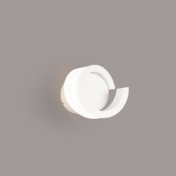 Tsunami 1 Light Round Wall Lamp, 12W LED, 3000K, 900lm, Sand White - thumbnail 3