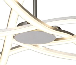 Aire Ceiling 70.5cm Round 42W 3000K, 3700lm, Dimmable, Silver, Frosted Acrylic, Polished Chrome - thumbnail 5