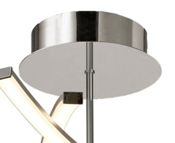 Aire Ceiling 70.5cm Round 42W 3000K, 3700lm, Dimmable, Silver, Frosted Acrylic, Polished Chrome - thumbnail 3