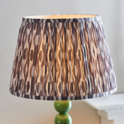 Higgledy Gloss Cotswold Green Paint Floor Lamp with Pearl Grey Fabric Ikat Shade 35cm E27 - thumbnail 5