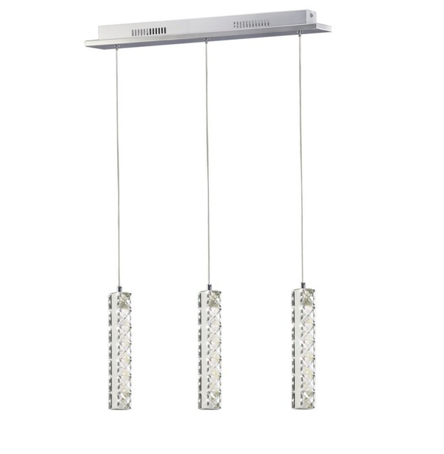 Galaxy Ceiling Pendant 3 Drop LED 4000K 3 X 3W Polished Chrome, Crystal - image 1