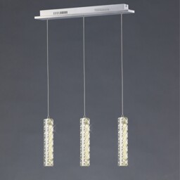 Galaxy Ceiling Pendant 3 Drop LED 4000K 3 X 3W Polished Chrome, Crystal - thumbnail 2