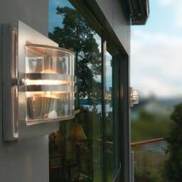 Bern 1 Light Outdoor Wall Light Stainless Steel IP65, E27 - thumbnail 2