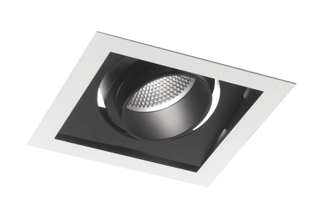 APOLLO LED Recessed Adjustable Downlight Black 3600lm 3000K 18.8x18.8x12cm