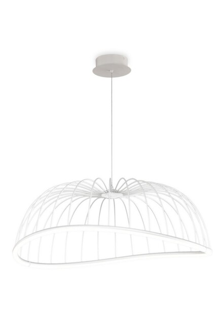 Celeste Caged Ceiling Pendant 81cm Round, 40W LED, 3000K, 2800lm, White - image 1