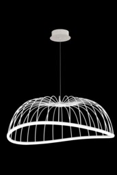 Celeste Caged Ceiling Pendant 81cm Round, 40W LED, 3000K, 2800lm, White - thumbnail 3