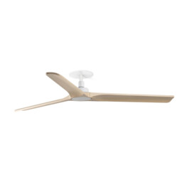 Heywood Recessed 132cm Ceiling Fan Matt White, Pine Blades - thumbnail 1