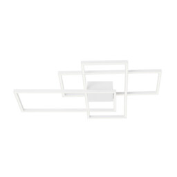 Bilbao Integrated LED Semi Flush Light White Aluminium LED 55W 3550Lm 3000K