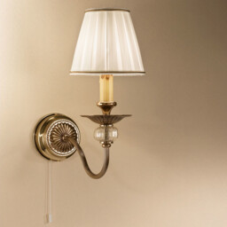 Ascot Classic Candle Wall Light Antique Brass, 1x E14 - thumbnail 2