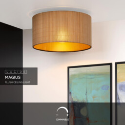 Magius Scandinavian Flush Ceiling Light - Ø 42cm - 1xE27 - Light Wood - thumbnail 2