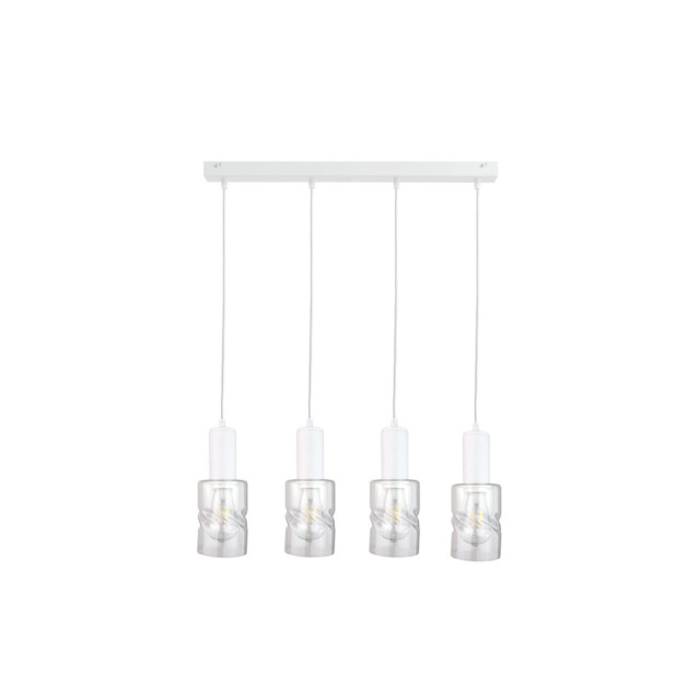 Cross Bar Pendant Ceiling Light White, 60cm, 4x E27