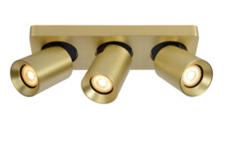Nigel Modern Ceiling Spotlight Bar - LED Dim to warm - GU10 - 3x5W 2200K/3000K - Matt Gold, Brass