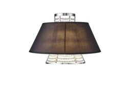 Davina Wall Lamp with Black Shade 2 Light Polished Chrome, Crystal