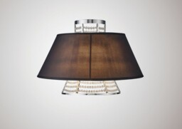 Davina Wall Lamp with Black Shade 2 Light Polished Chrome, Crystal - thumbnail 2
