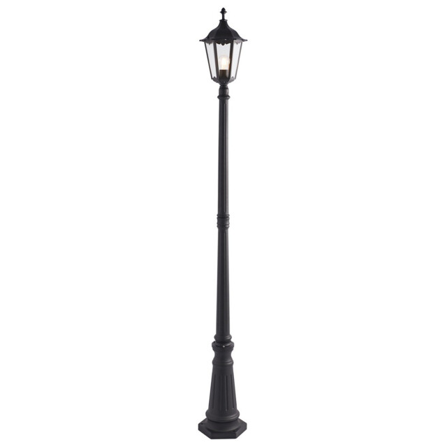 Burford 1 Light Outdoor Lamppost Matt Black Paint, Glass IP44, E27