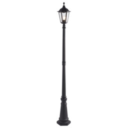 Burford 1 Light Outdoor Lamppost Matt Black Paint, Glass IP44, E27