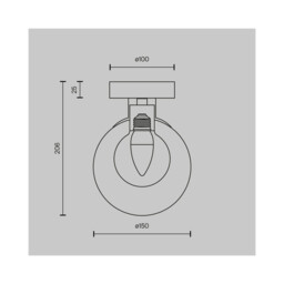 Basic Form Modern 15cm Globe Wall Lights Gold 1xG9 Glass Shade - thumbnail 2