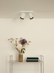 Nigel Modern Ceiling Spotlight - LED Dim to warm - GU10 - 2x5W 2200K/3000K - White - thumbnail 5