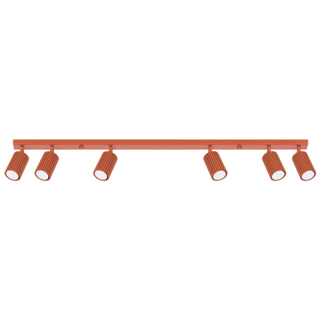 Karbon Minimalist Spotlight Bar 6 Light Red Ochre - image 1